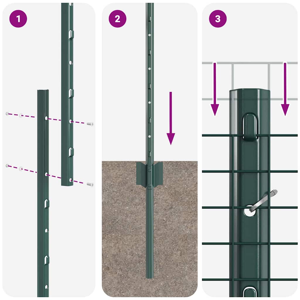Hek met Paal Groen 1,2 x 10 m Staal en PVC is nu te koop bij PeponiXL, paradijselijk wonen!
