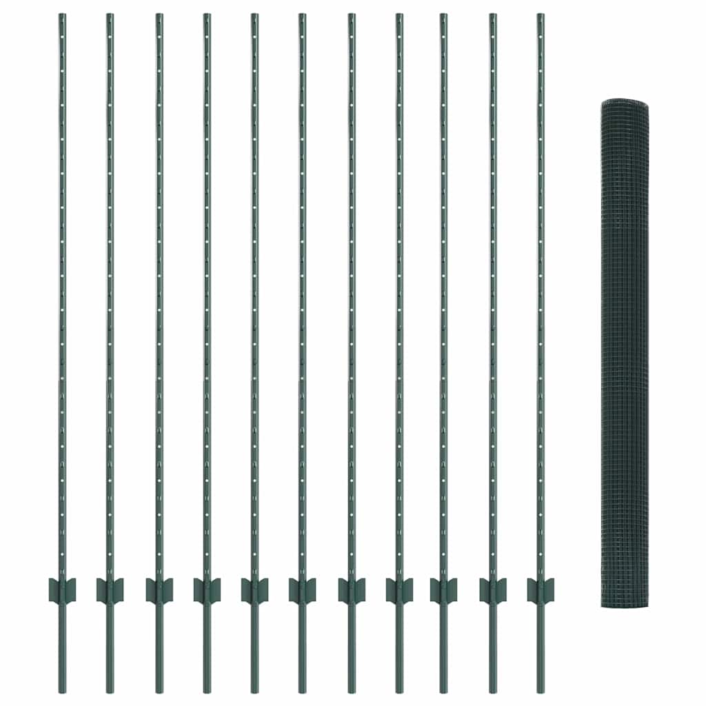 Hek met Paal Groen 1,5 x 25 m Staal is nu te koop bij PeponiXL, paradijselijk wonen!