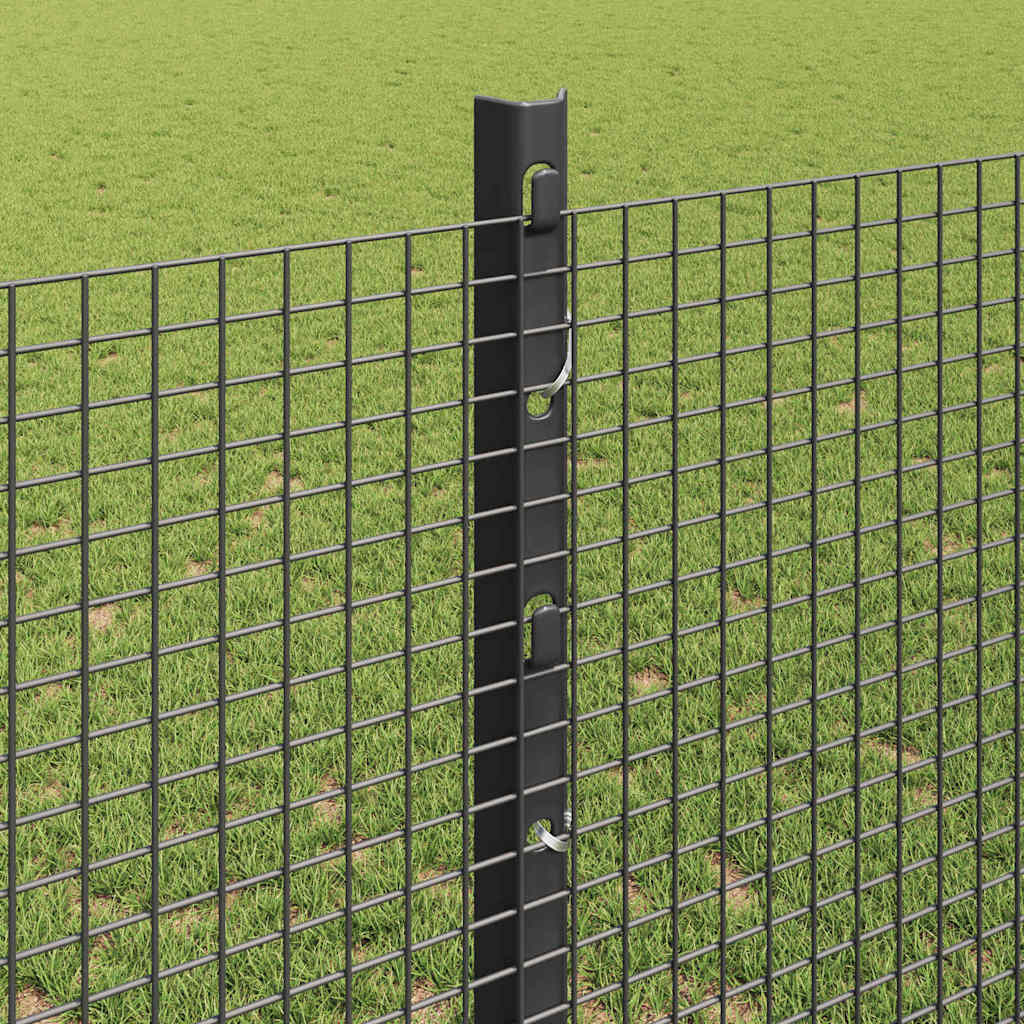 Gelast draadhek met palen 10 x 1,2 m PVC-Coated Staal Grijs is nu te koop bij PeponiXL, paradijselijk wonen!