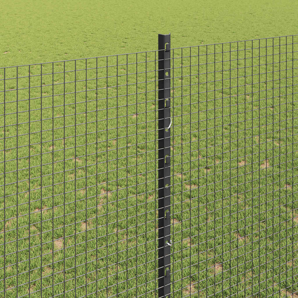 Hek met Paal Grijs 1,5 x 25 m Staal en PVC is nu te koop bij PeponiXL, paradijselijk wonen!
