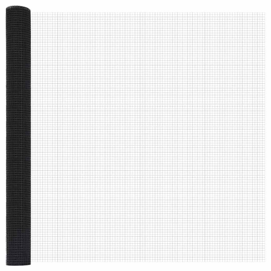 Hek met Paal Grijs 1,5 x 50 m Staal en PVC is nu te koop bij PeponiXL, paradijselijk wonen!