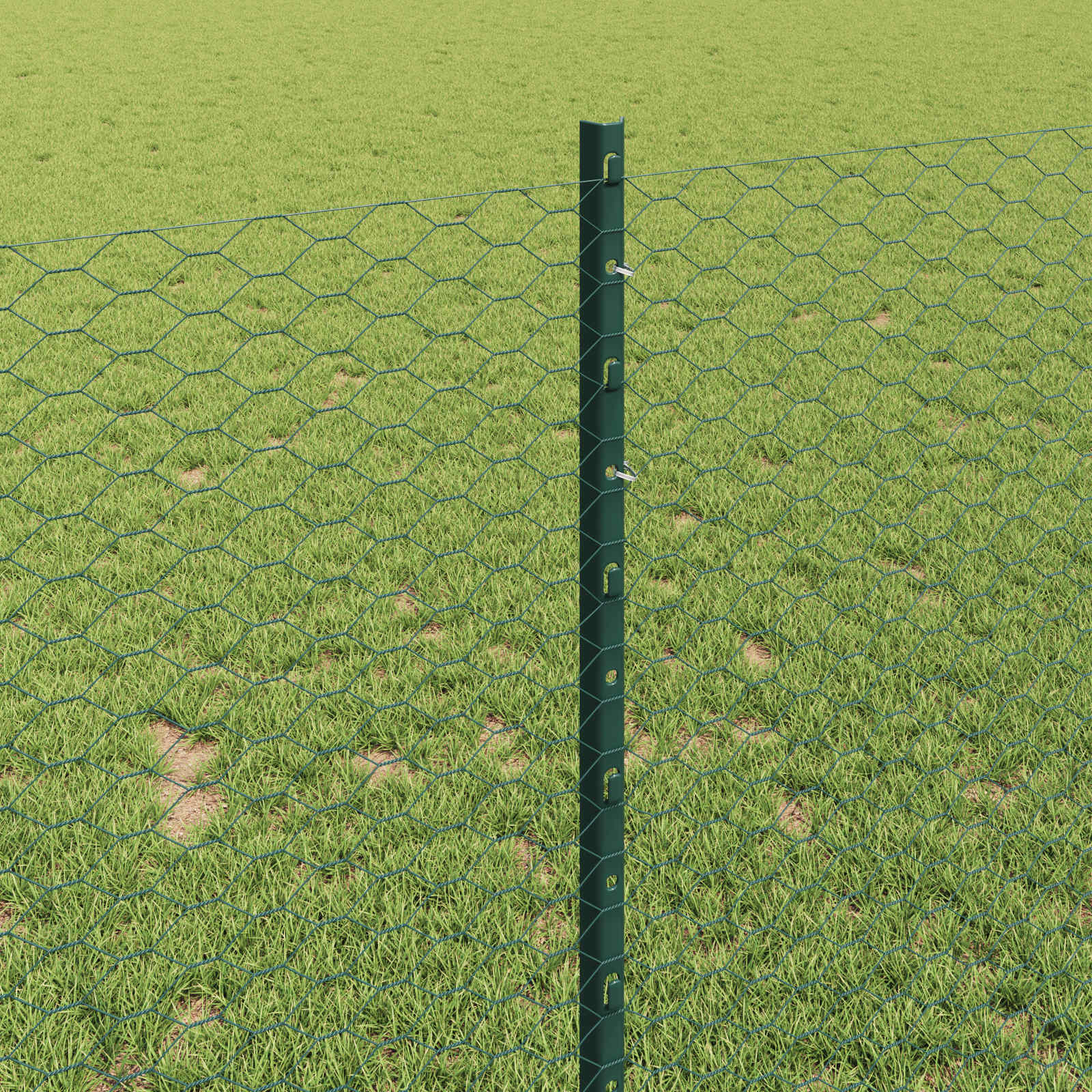 Hek met Paal Groen 1 x 25 m Staal is nu te koop bij PeponiXL, paradijselijk wonen!