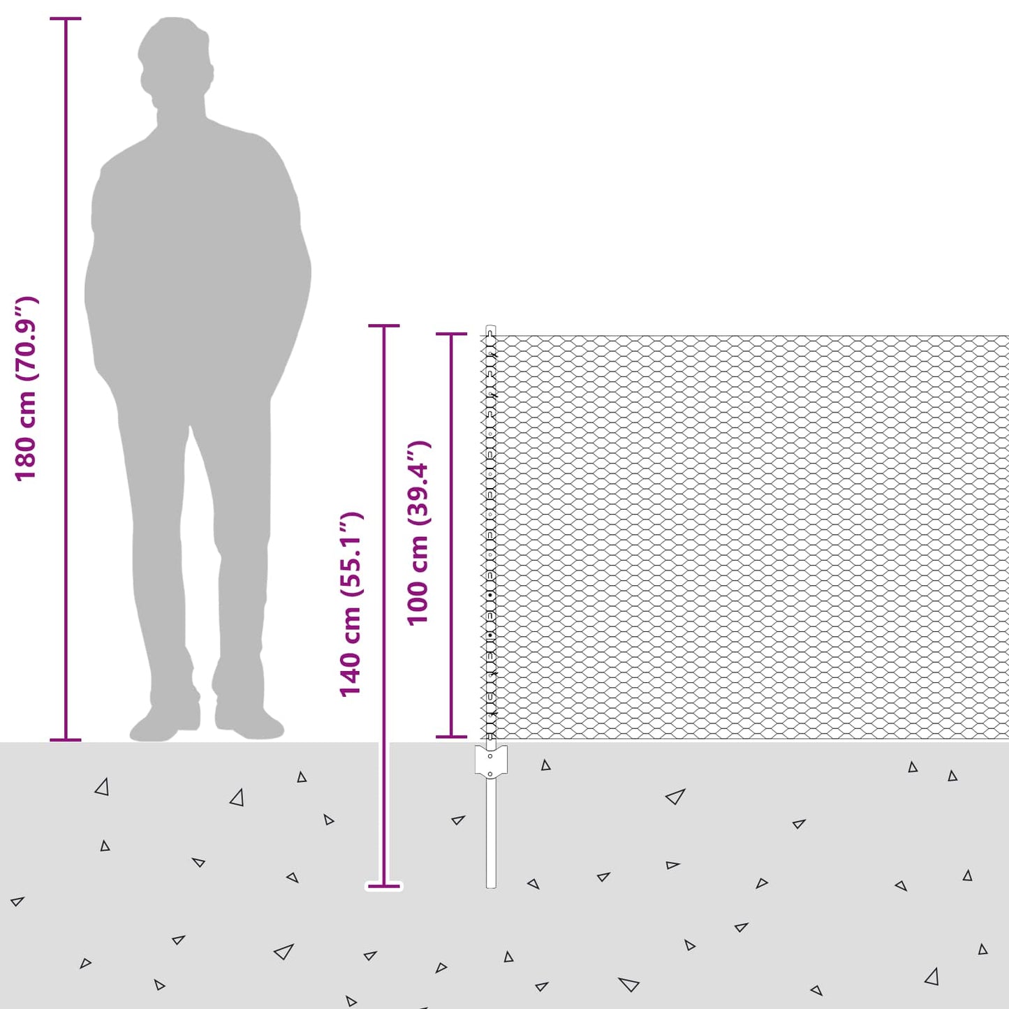 Hek met Paal Groen 1 x 25 m Staal is nu te koop bij PeponiXL, paradijselijk wonen!