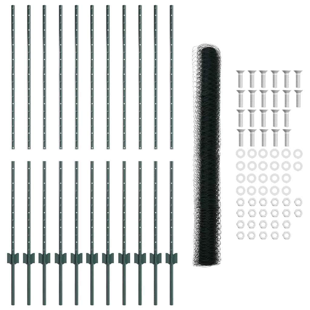 Hek met Paal Groen 1,4 x 25 m Staal is nu te koop bij PeponiXL, paradijselijk wonen!