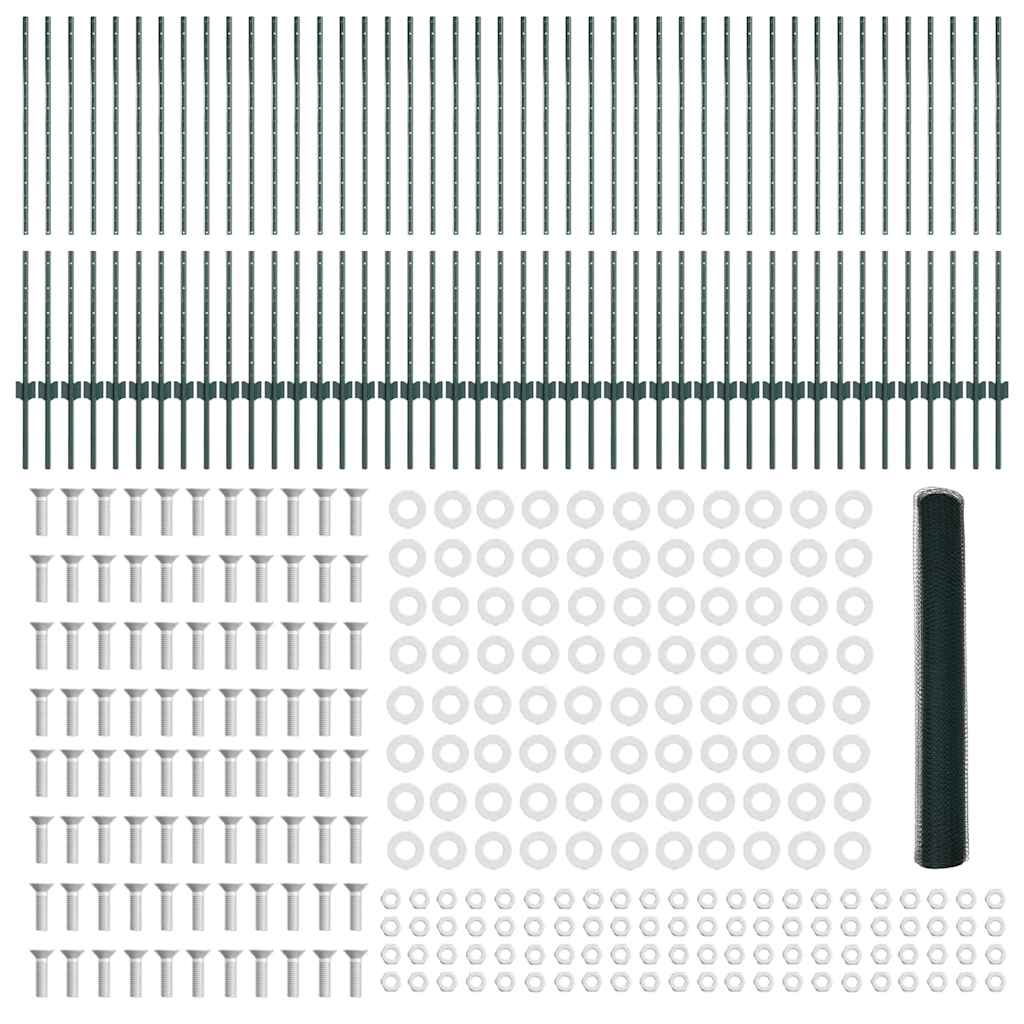 Hek met Paal Groen 1,2 x 100 m Staal en PVC is nu te koop bij PeponiXL, paradijselijk wonen!