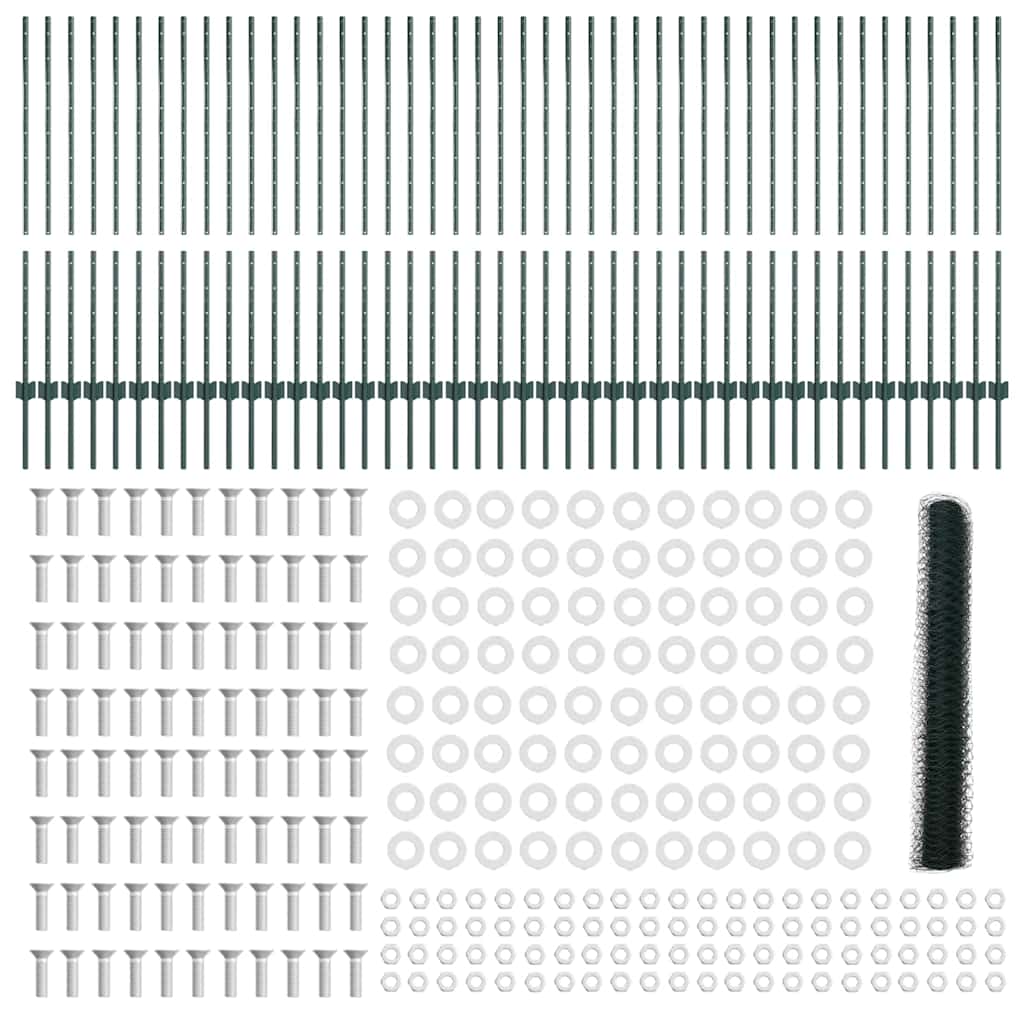 Hek met Paal Groen 1,2 x 100 m Staal en PVC is nu te koop bij PeponiXL, paradijselijk wonen!