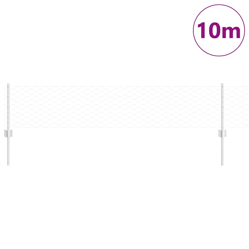 Hek met Paal Zilver 0,4 x 10 m Staal is nu te koop bij PeponiXL, paradijselijk wonen!