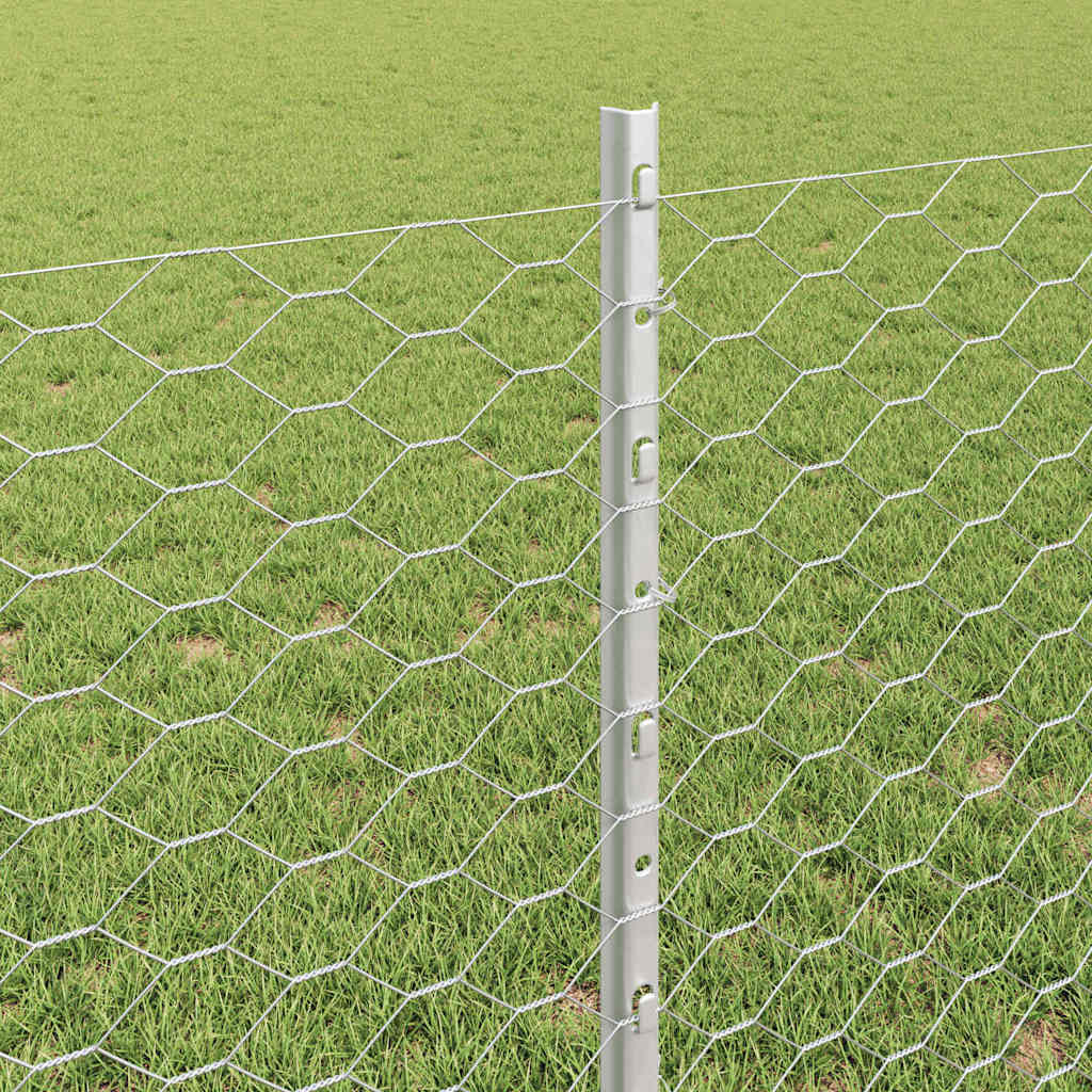 Hek met Paal Zilver 0,8 x 25 m Staal is nu te koop bij PeponiXL, paradijselijk wonen!