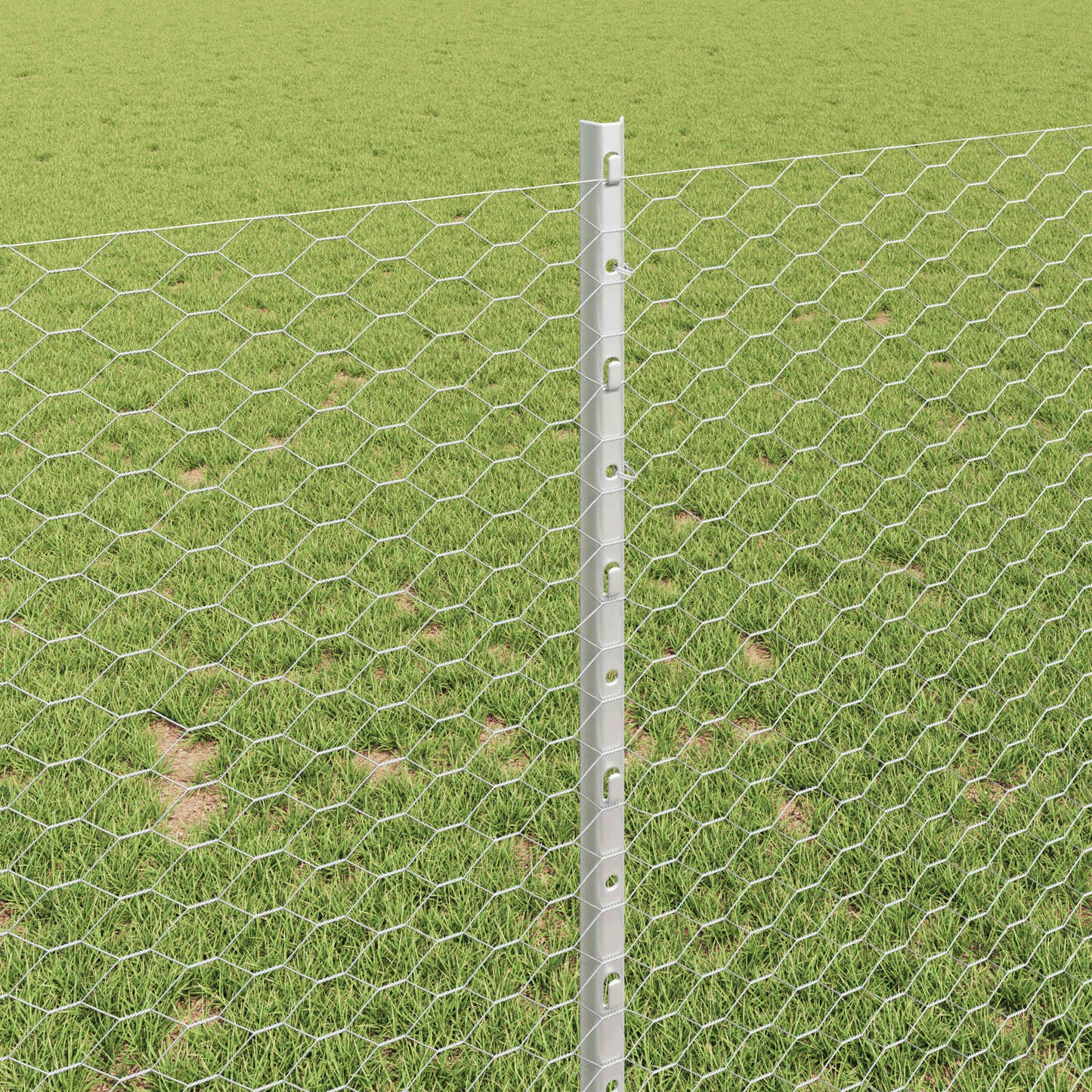 Hek met Paal Zilver 1 x 25 m Staal is nu te koop bij PeponiXL, paradijselijk wonen!