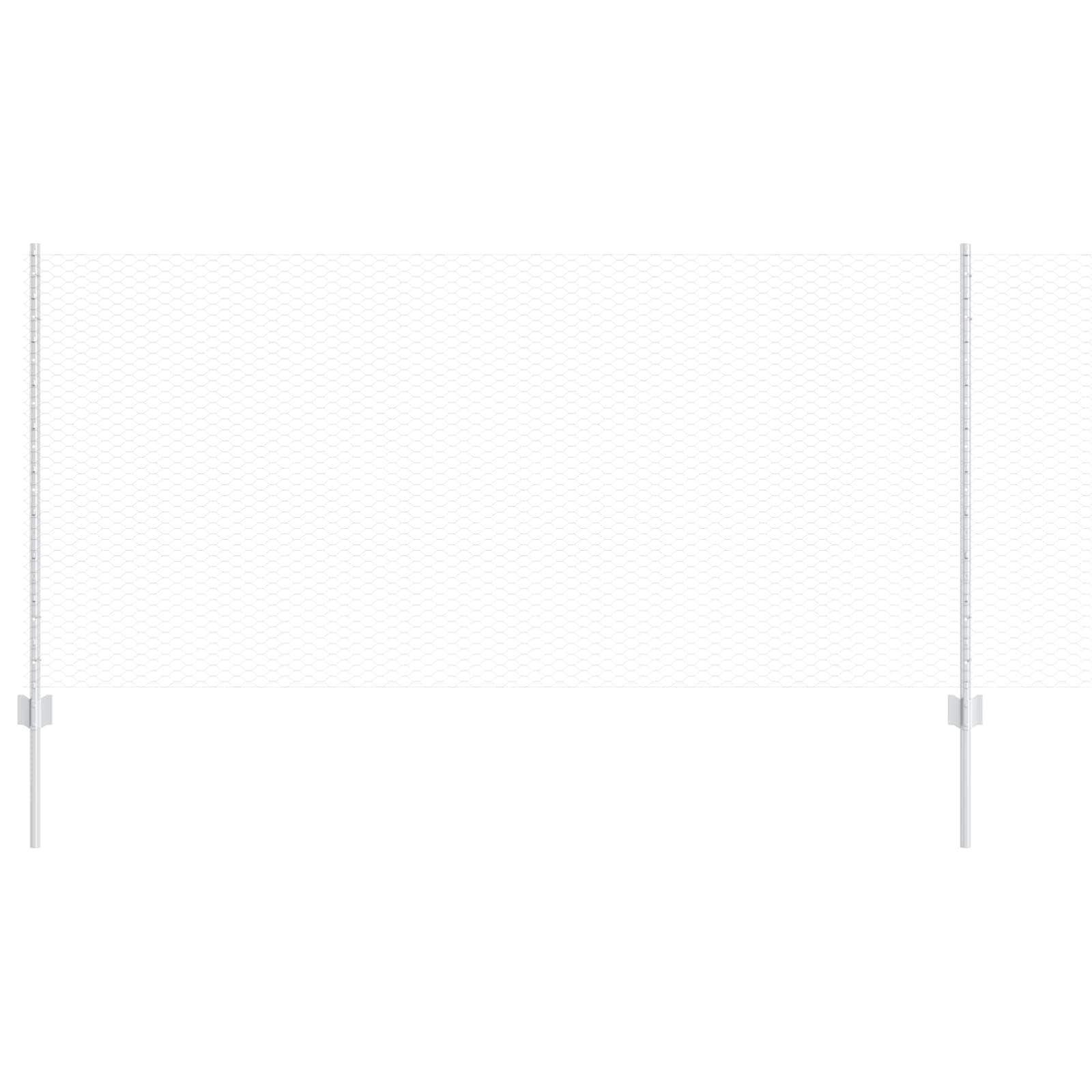 Hek met Paal Zilver 1 x 25 m Staal is nu te koop bij PeponiXL, paradijselijk wonen!