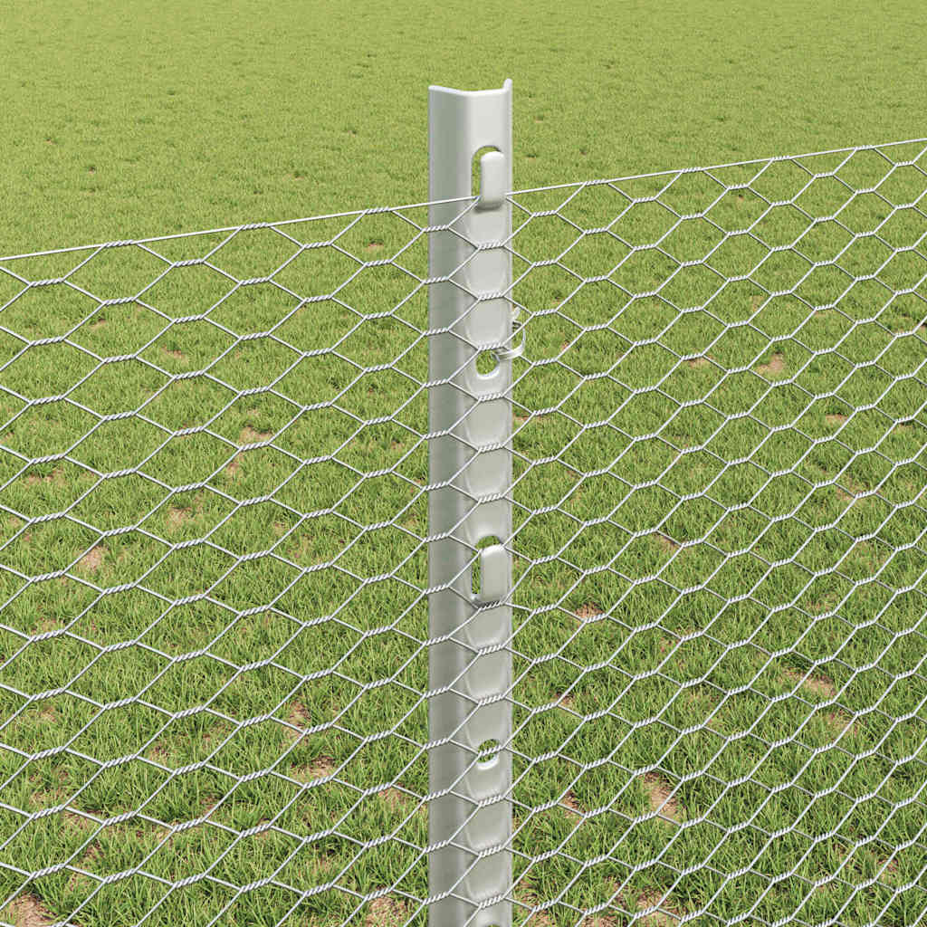 Hek met Paal Zilverkleurig is nu te koop bij PeponiXL, paradijselijk wonen!