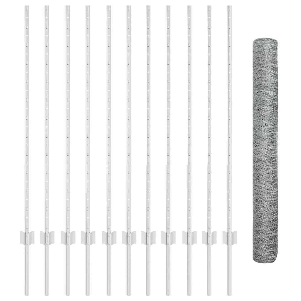 Hek met Paal Zilver 1,2 x 25 m Staal is nu te koop bij PeponiXL, paradijselijk wonen!