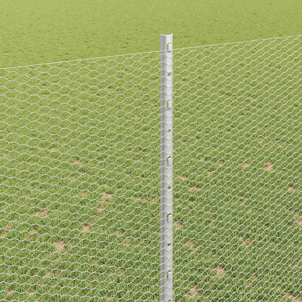 Hek met Paal Zilver 1,5 x 25 m Staal is nu te koop bij PeponiXL, paradijselijk wonen!