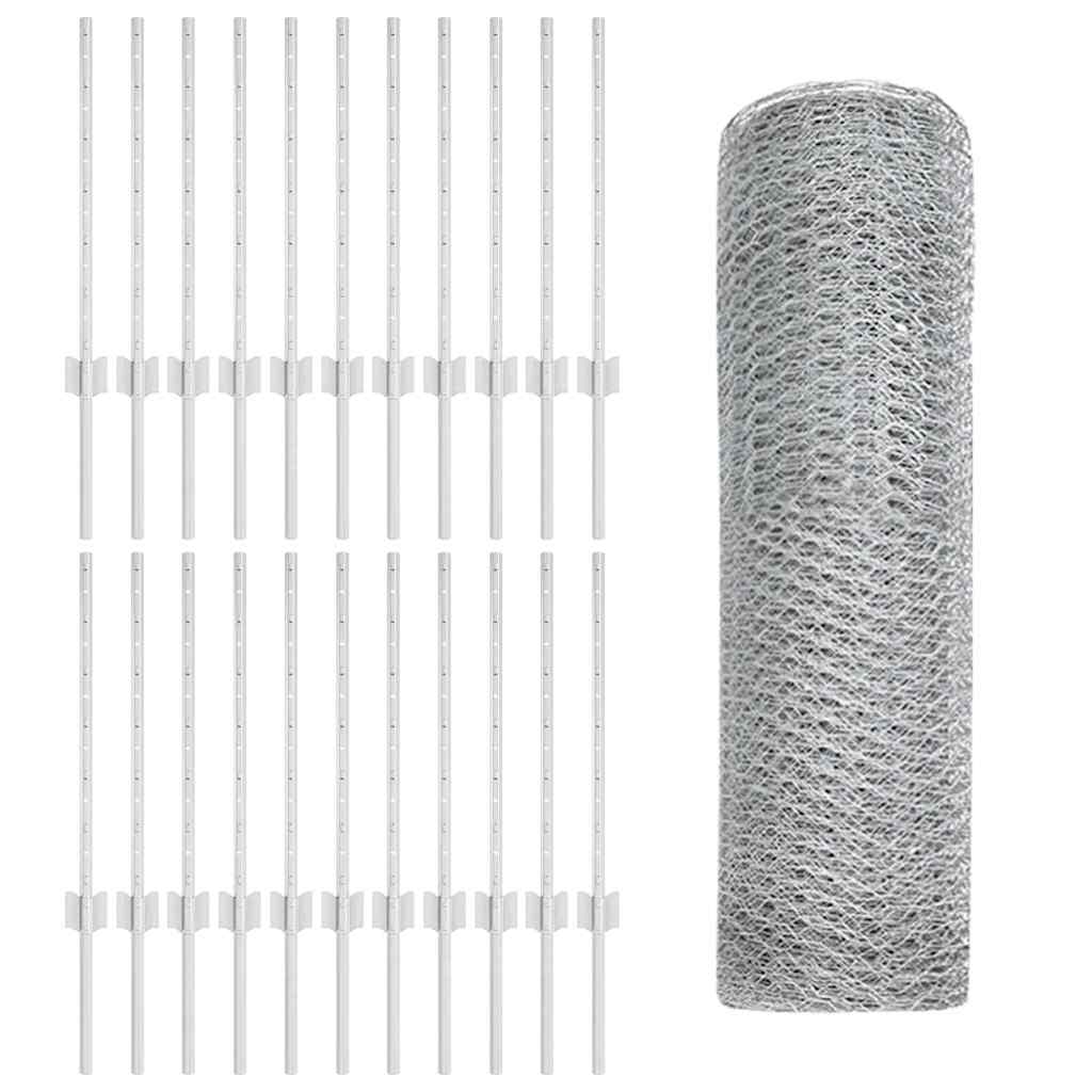Hek met Paal Zilverkleurig is nu te koop bij PeponiXL, paradijselijk wonen!