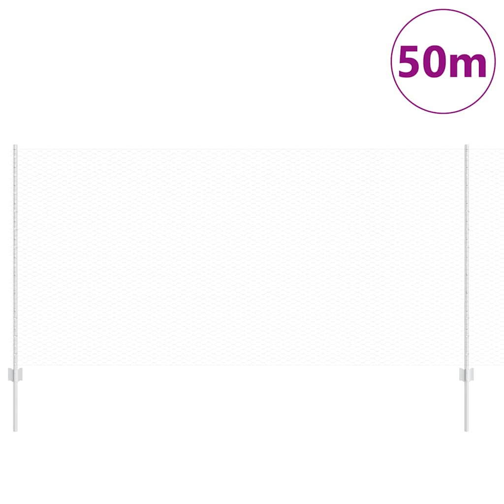 Hek met Paal Zilver 1,2 x 50 m Staal is nu te koop bij PeponiXL, paradijselijk wonen!