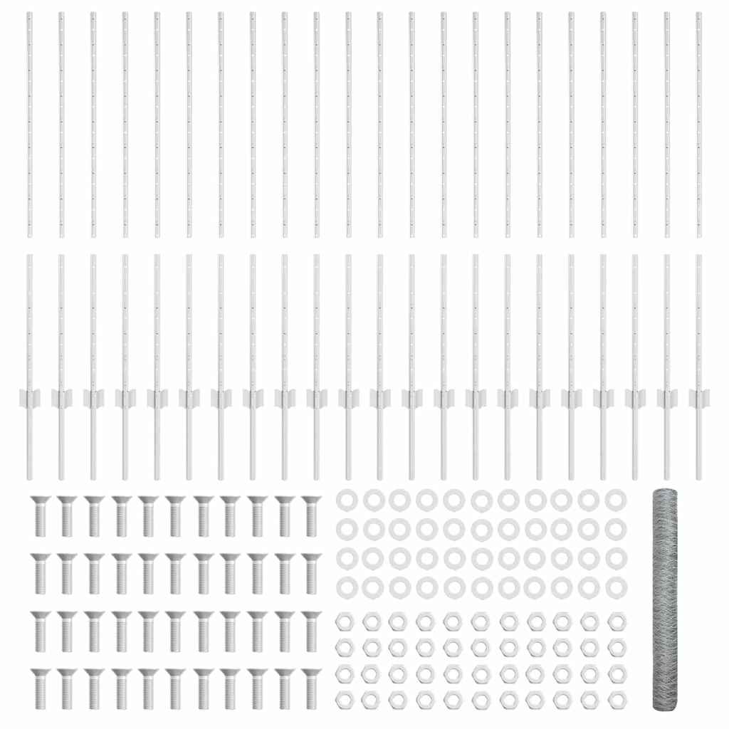 Hek met Paal Zilver 1,2 x 50 m Staal is nu te koop bij PeponiXL, paradijselijk wonen!