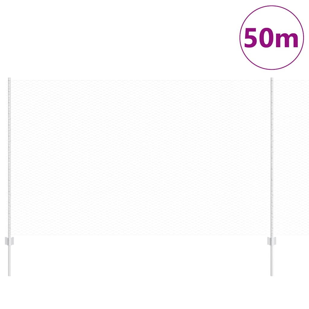 Hek met Paal Zilver 1,4 x 50 m Staal is nu te koop bij PeponiXL, paradijselijk wonen!