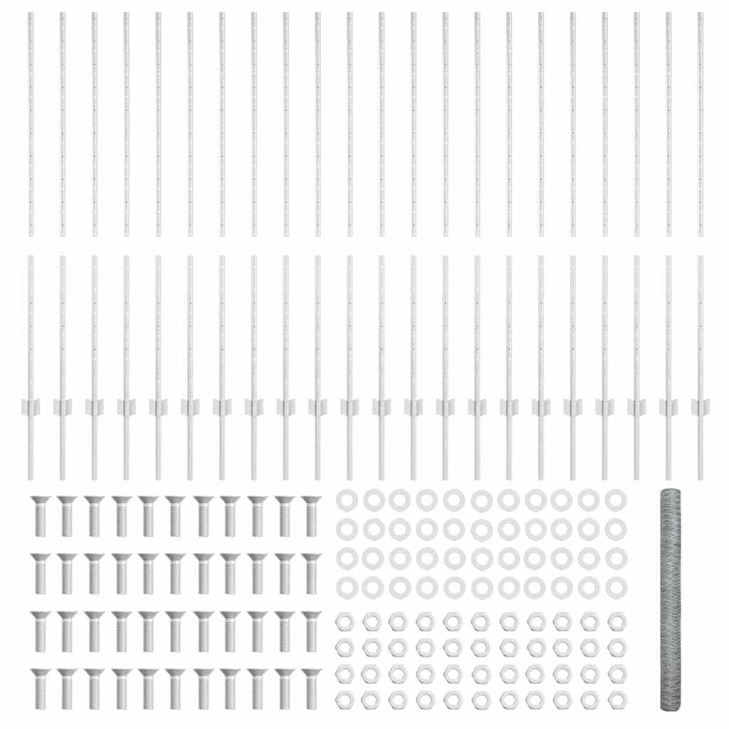 Hek met Paal Zilver 1,4 x 50 m Staal is nu te koop bij PeponiXL, paradijselijk wonen!
