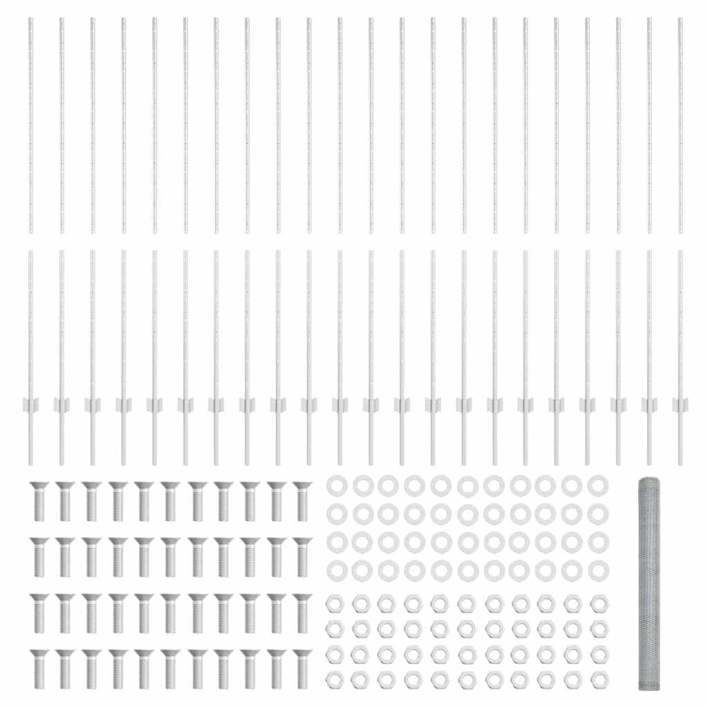Hek met Paal Zilver 1,5 x 50 m Staal is nu te koop bij PeponiXL, paradijselijk wonen!