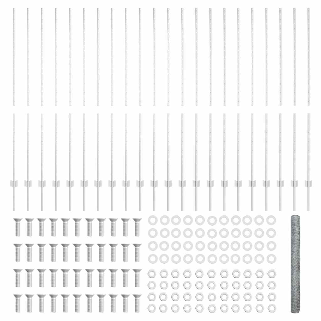 Hek met Paal Zilver 1,5 x 50 m Staal is nu te koop bij PeponiXL, paradijselijk wonen!