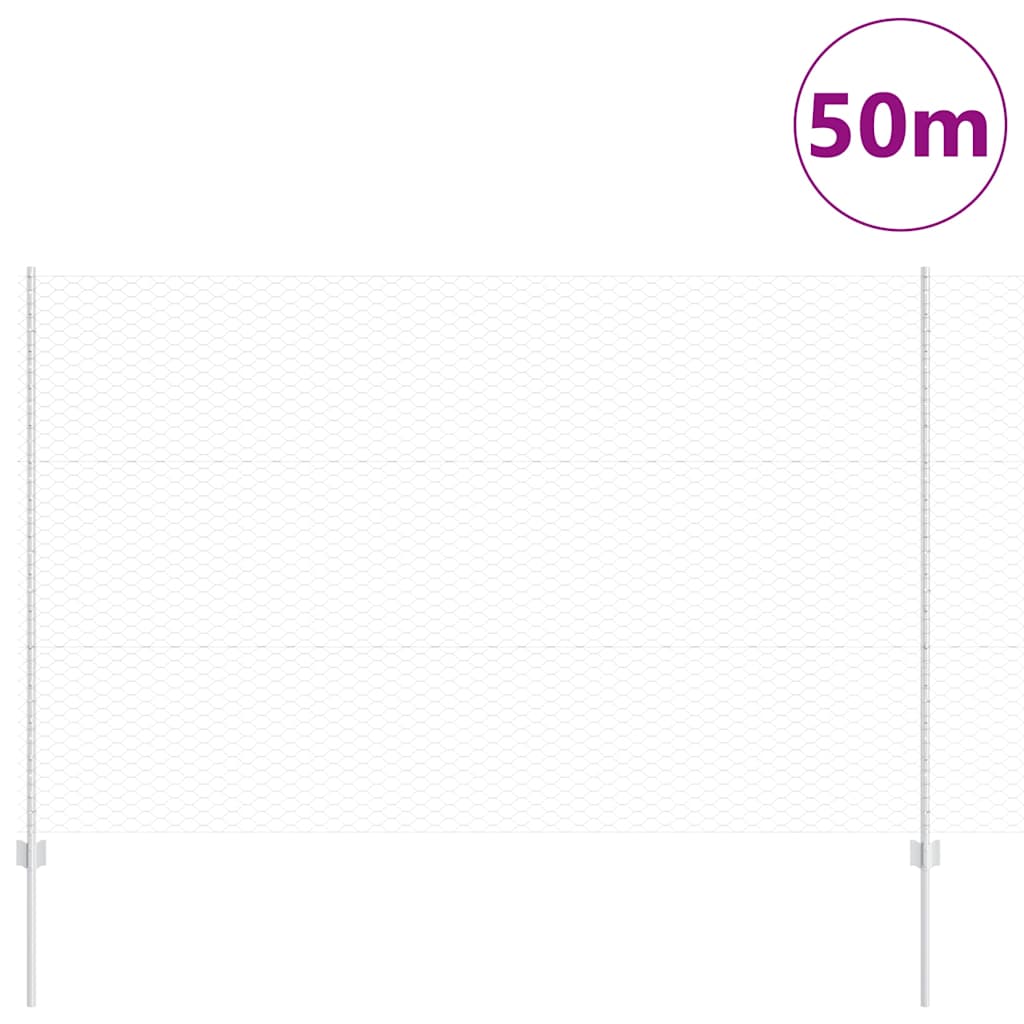 Hek met Paal Zilver 1,5 x 50 m Staal is nu te koop bij PeponiXL, paradijselijk wonen!