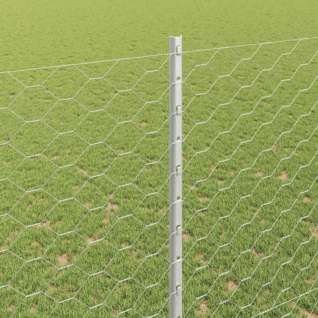 Hek met Paal Zilver 1,5 x 50 m Staal is nu te koop bij PeponiXL, paradijselijk wonen!