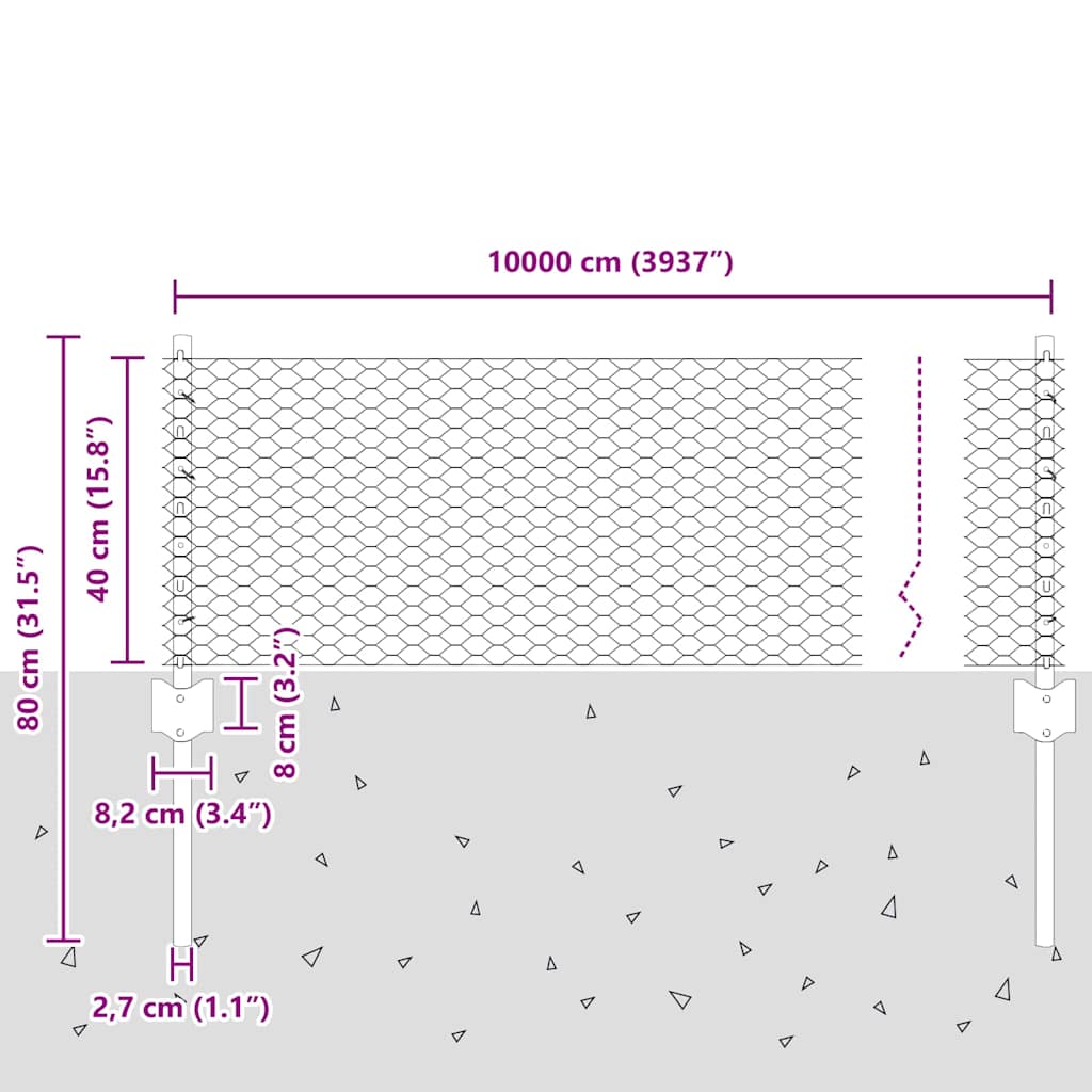 Hek met Paal Zilverkleurig is nu te koop bij PeponiXL, paradijselijk wonen!