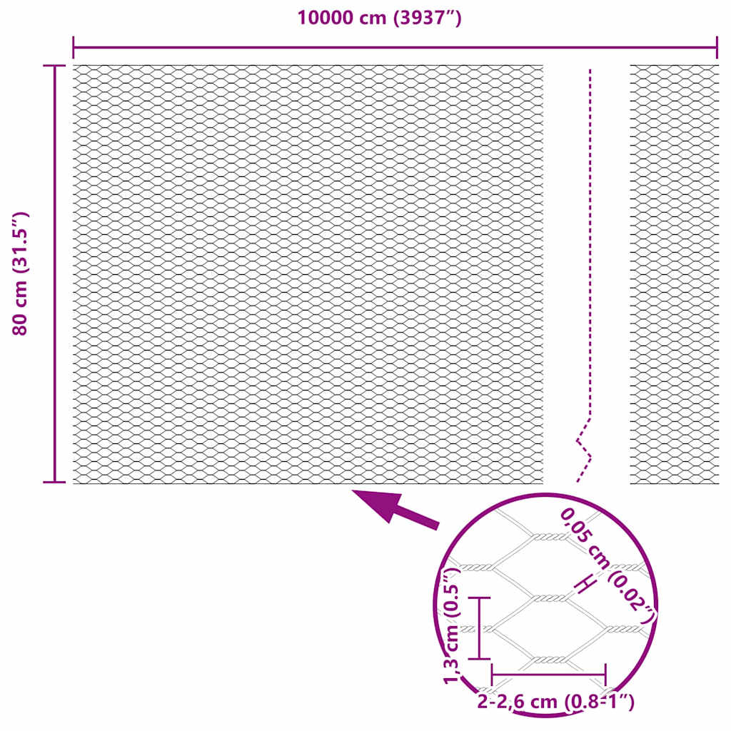 Hek met Paal Zilver 0,8 x 100 m Staal is nu te koop bij PeponiXL, paradijselijk wonen!