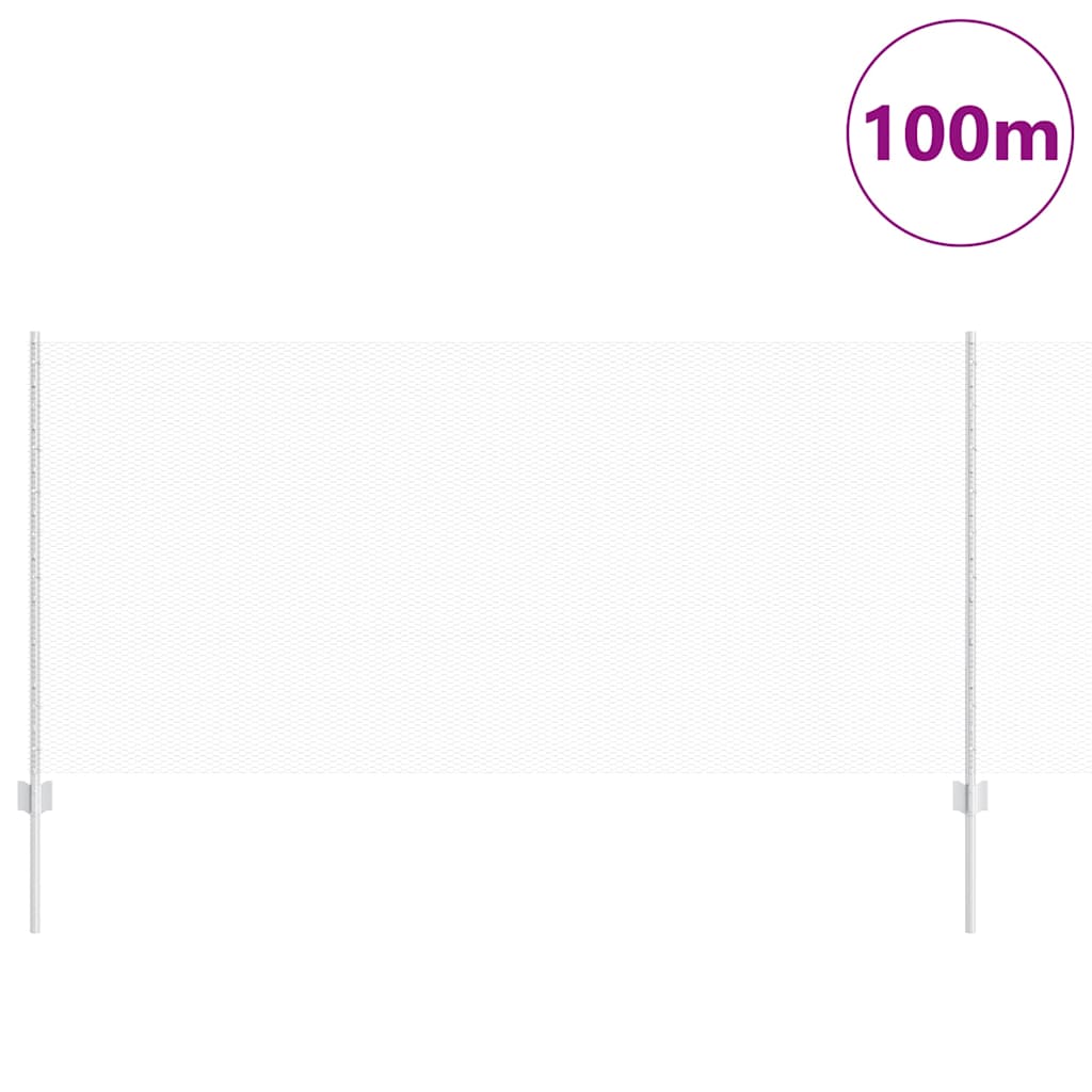 Hek met Paal Zilver 1 x 100 m Staal is nu te koop bij PeponiXL, paradijselijk wonen!