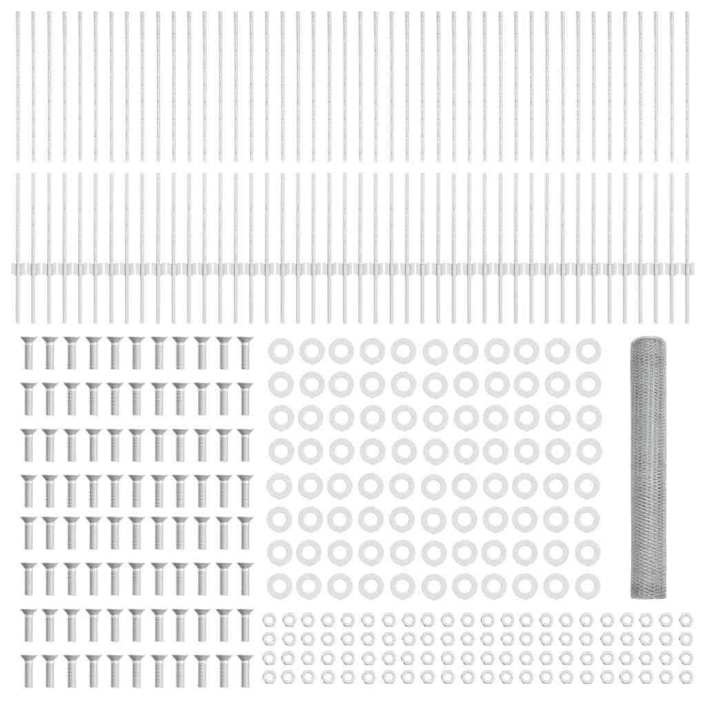 Hek met Paal Zilver 1,2 x 100 m Staal is nu te koop bij PeponiXL, paradijselijk wonen!