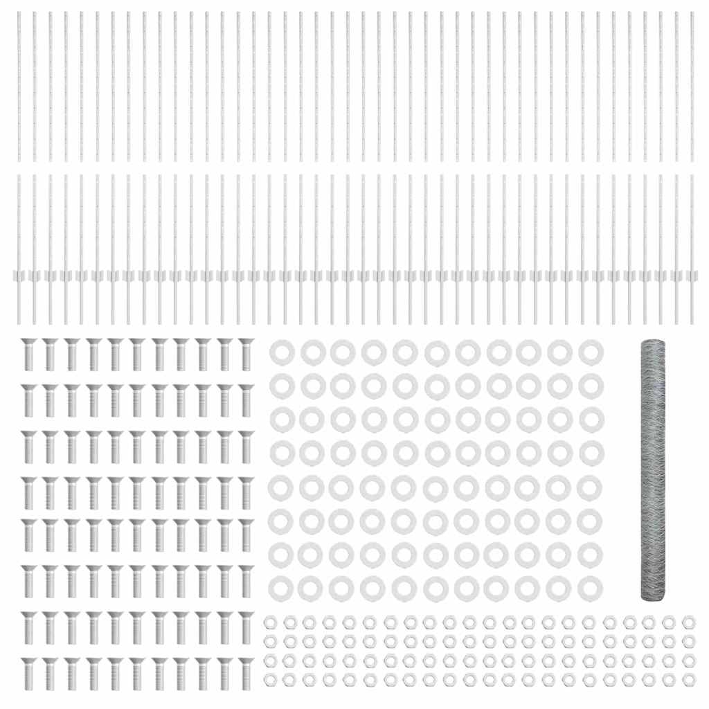 Hek met Paal Zilver 1,4 x 100 m Staal is nu te koop bij PeponiXL, paradijselijk wonen!
