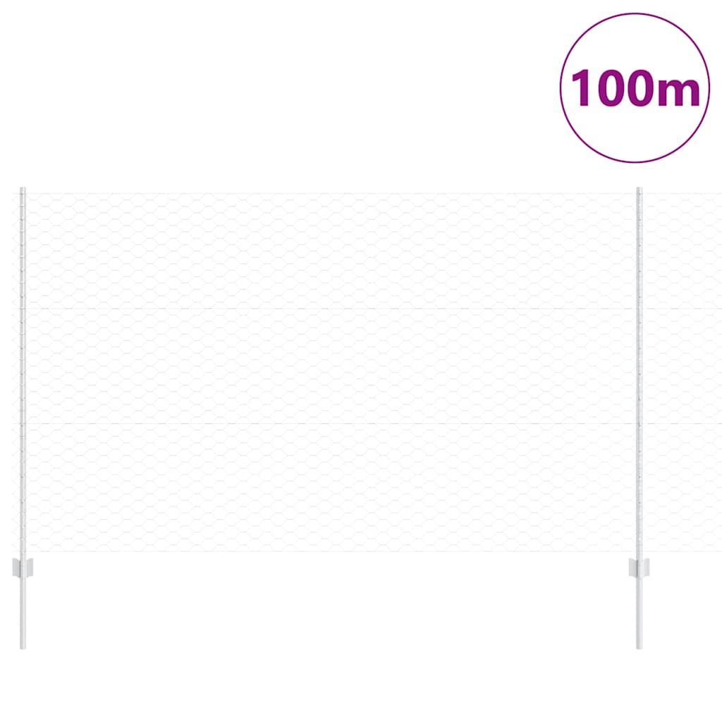 Hek met Paal Zilver 1,4 x 100 m Staal is nu te koop bij PeponiXL, paradijselijk wonen!