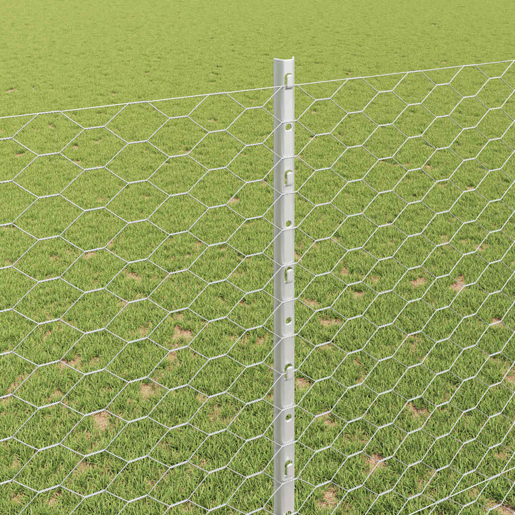 Hek met Paal Zilver 1,5 x 100 m Staal is nu te koop bij PeponiXL, paradijselijk wonen!