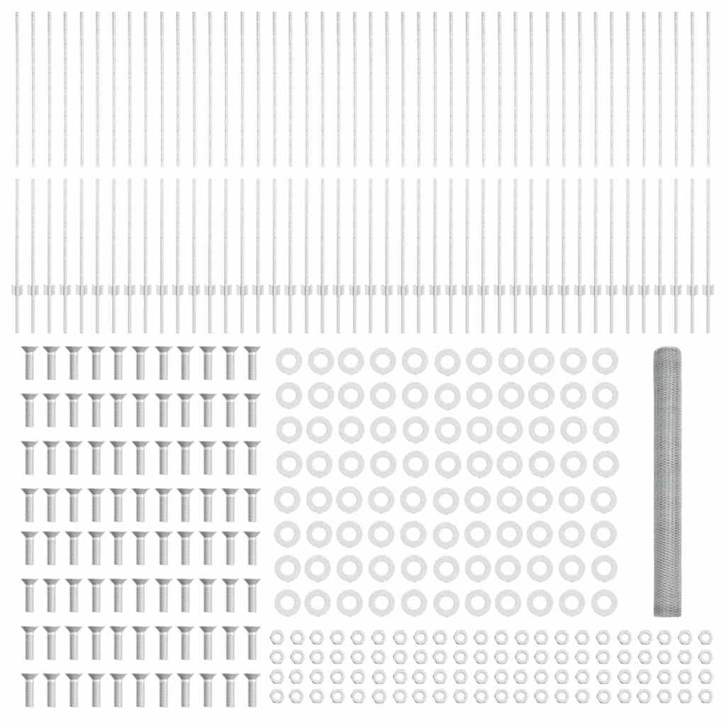 Hek met Paal Zilver 1,6 x 100 m Staal is nu te koop bij PeponiXL, paradijselijk wonen!