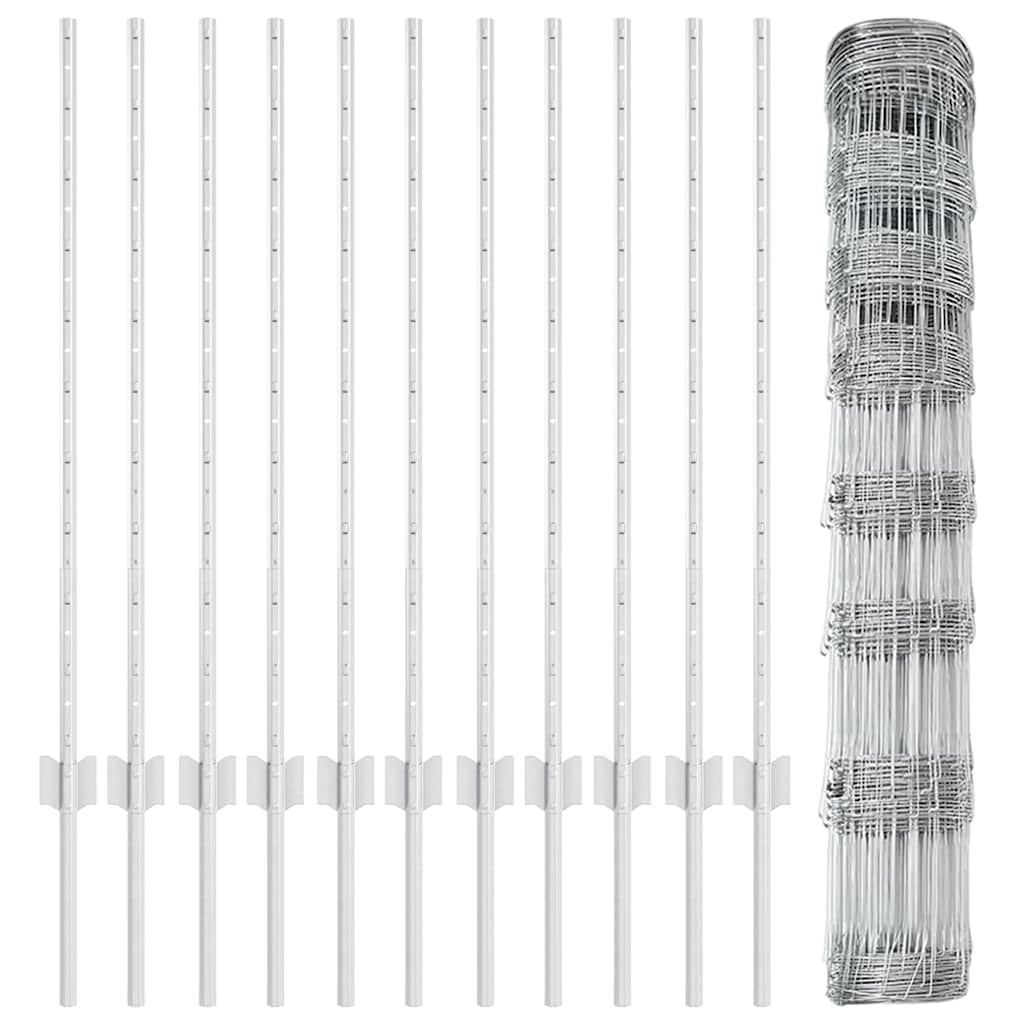 Hek met Paal Zilver 1 x 25 m Staal is nu te koop bij PeponiXL, paradijselijk wonen!