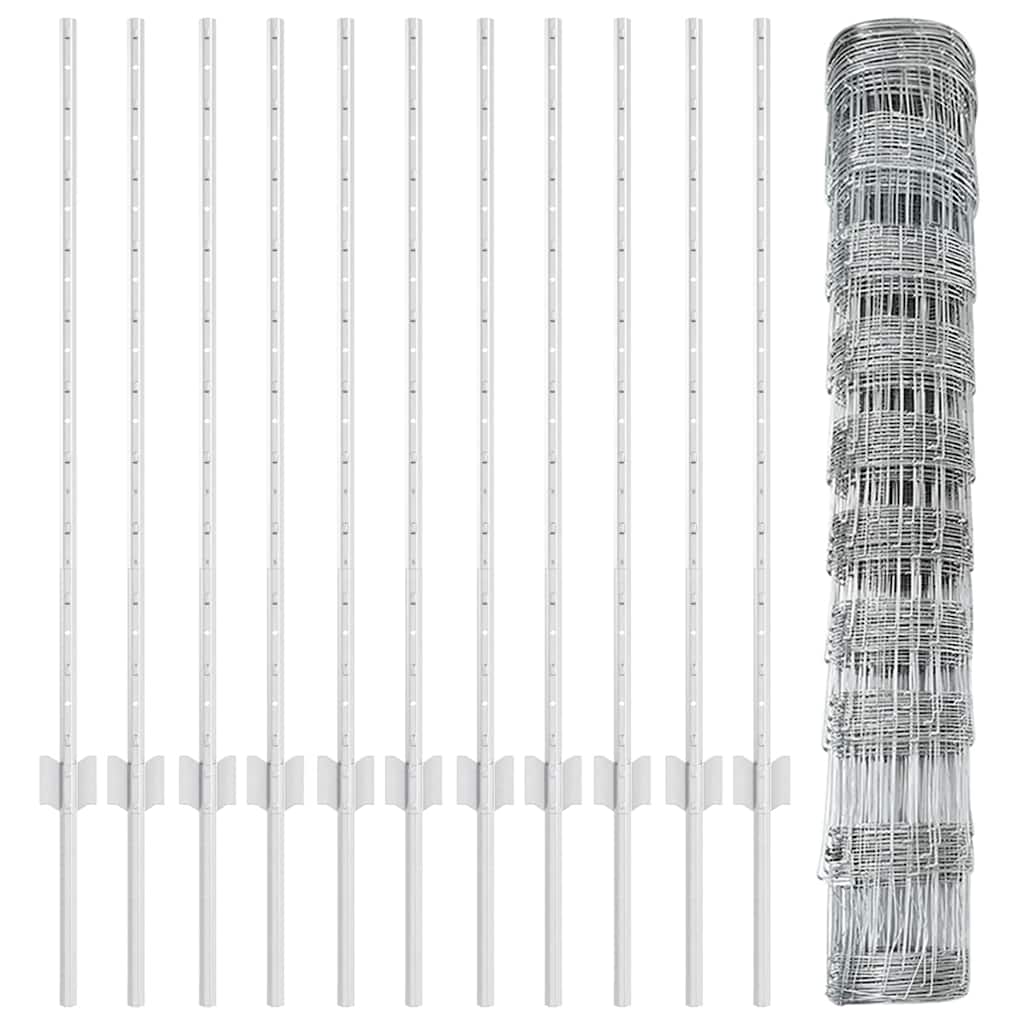 Hek met Paal Zilver 1 x 25 m Staal is nu te koop bij PeponiXL, paradijselijk wonen!