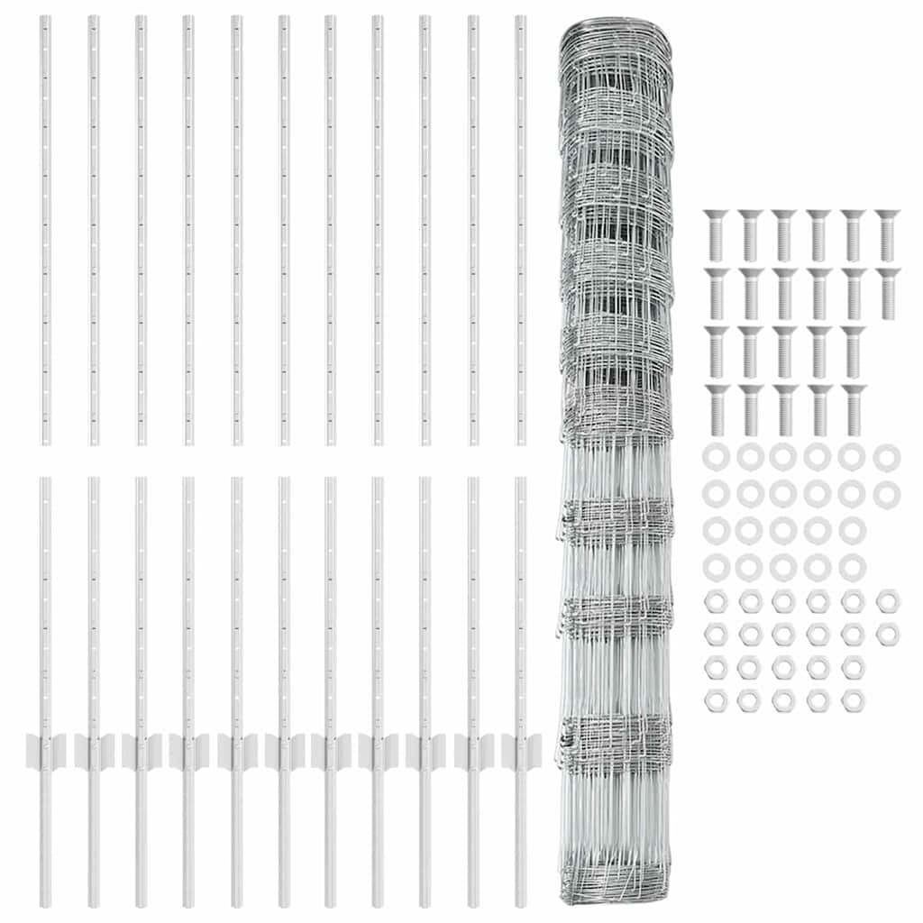 Hek met Paal Zilver 1,2 x 25 m Staal is nu te koop bij PeponiXL, paradijselijk wonen!
