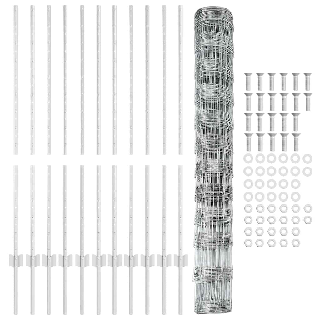 Hek met Paal Zilver 1,2 x 25 m Staal is nu te koop bij PeponiXL, paradijselijk wonen!