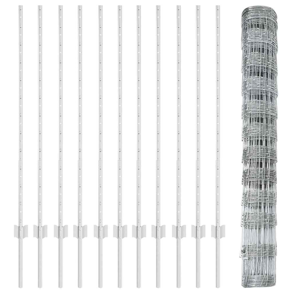 Hek met Paal Zilver 1,2 x 25 m Staal is nu te koop bij PeponiXL, paradijselijk wonen!