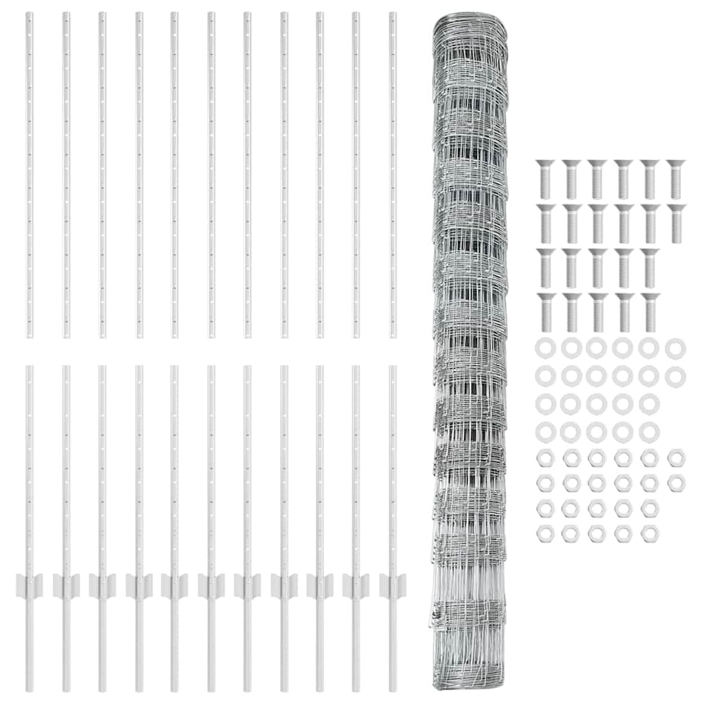 Hek met Paal Zilver 1,4 x 25 m Staal is nu te koop bij PeponiXL, paradijselijk wonen!