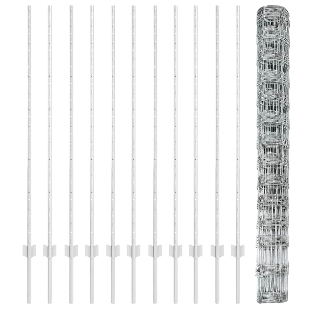 Hek met Paal Zilver 1,4 x 25 m Staal is nu te koop bij PeponiXL, paradijselijk wonen!