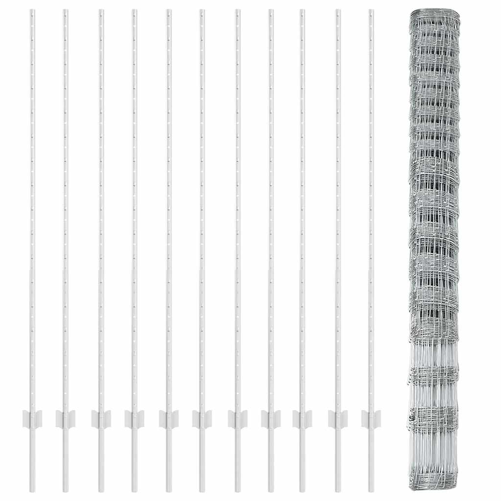 Hek met Paal Zilver 1,5 x 25 m Staal is nu te koop bij PeponiXL, paradijselijk wonen!