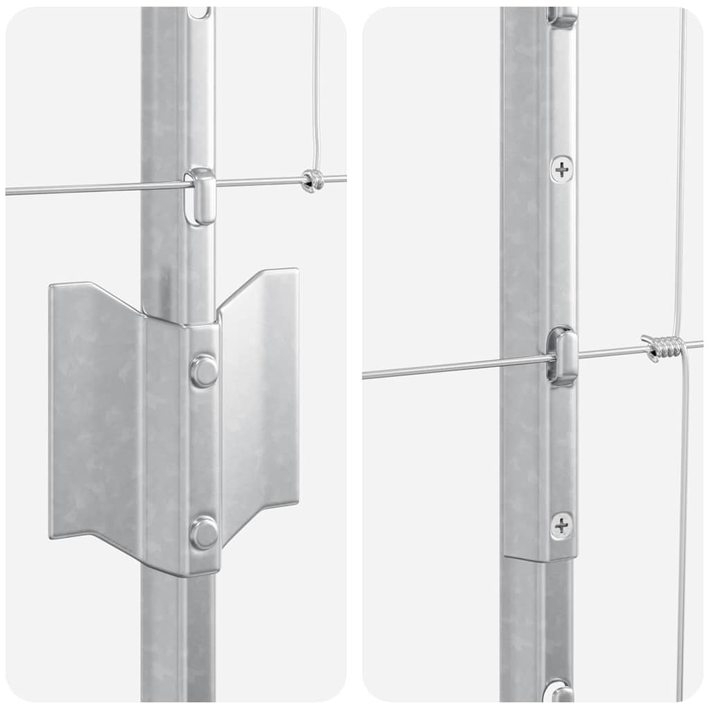 Hek met Paal Zilver 1,6 x 25 m Staal is nu te koop bij PeponiXL, paradijselijk wonen!