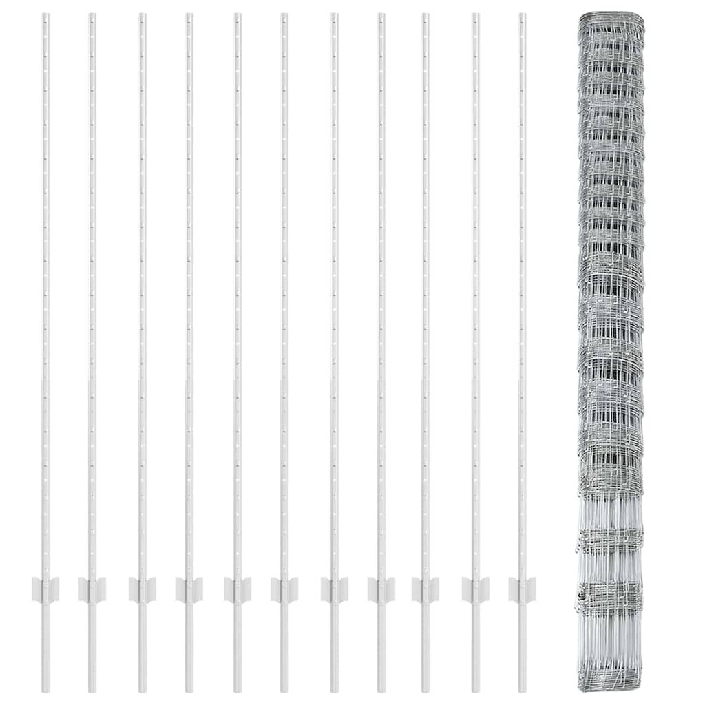 Hek met Paal Zilver 1,6 x 25 m Staal is nu te koop bij PeponiXL, paradijselijk wonen!