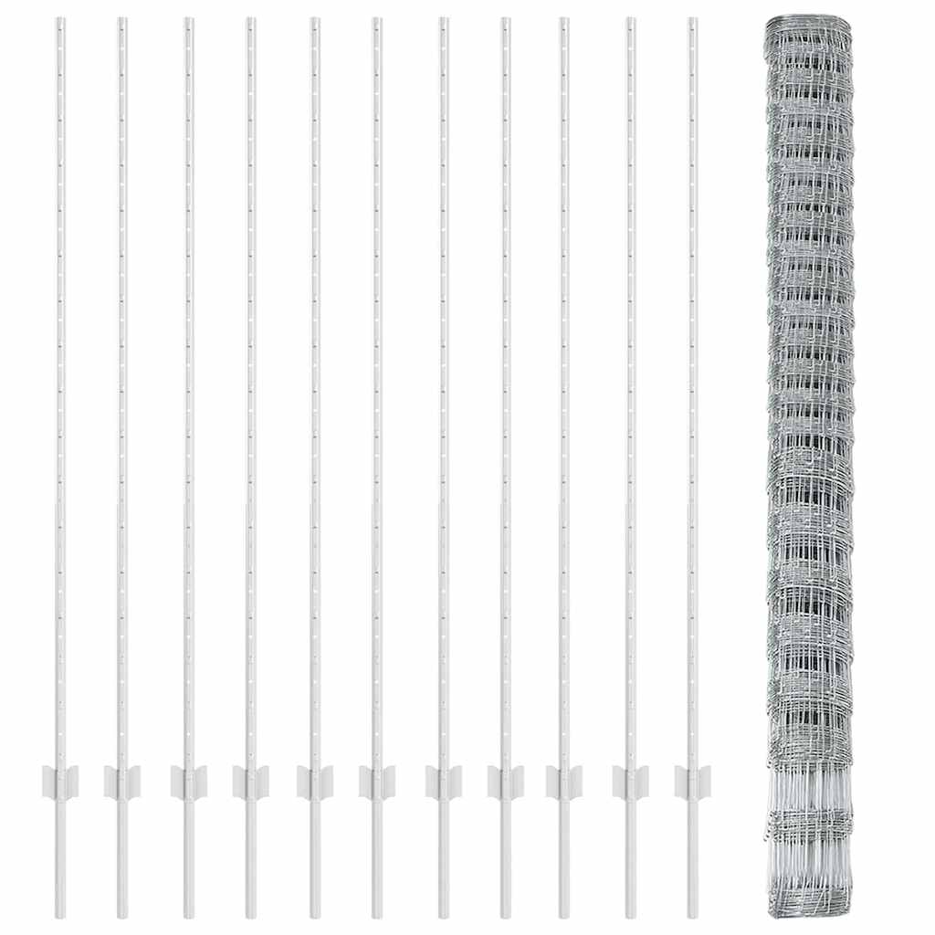 Hek met Paal Zilver 1,6 x 25 m Staal is nu te koop bij PeponiXL, paradijselijk wonen!