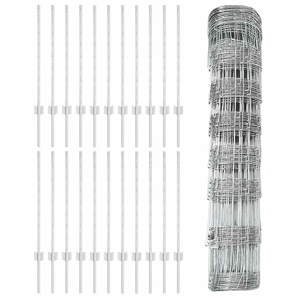 Hek met Paal Zilver 0,8 x 50 m Staal is nu te koop bij PeponiXL, paradijselijk wonen!