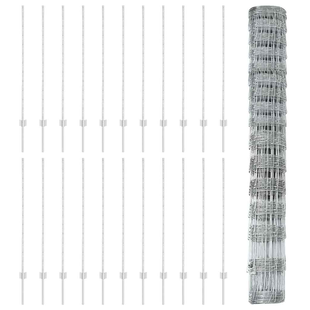 Hek met Paal Zilver 1,2 x 50 m Staal is nu te koop bij PeponiXL, paradijselijk wonen!