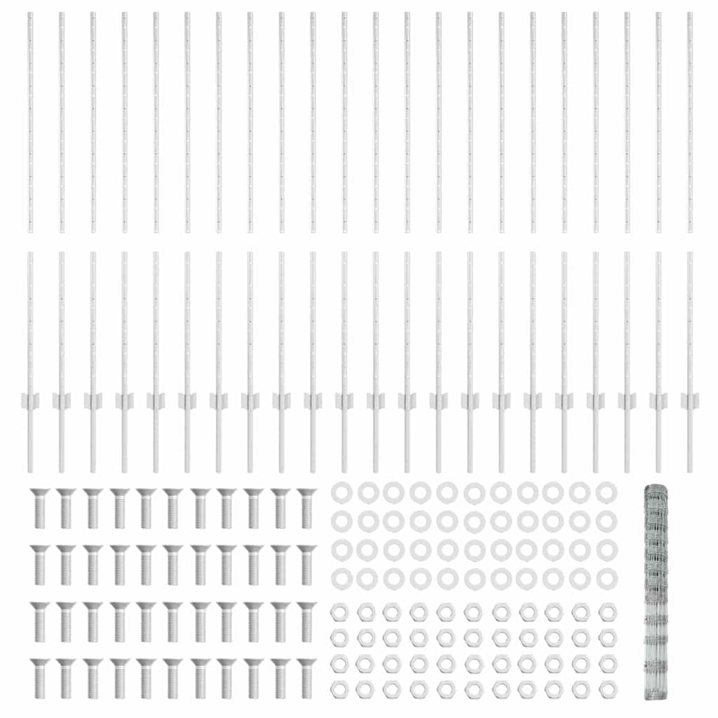 Hek met Paal Zilver 1,4 x 50 m Staal is nu te koop bij PeponiXL, paradijselijk wonen!