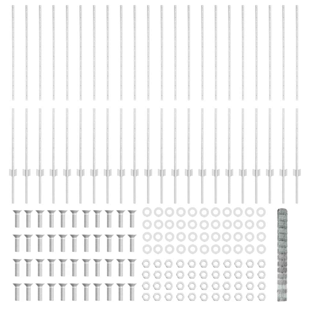 Hek met Paal Zilver 1,4 x 50 m Staal is nu te koop bij PeponiXL, paradijselijk wonen!