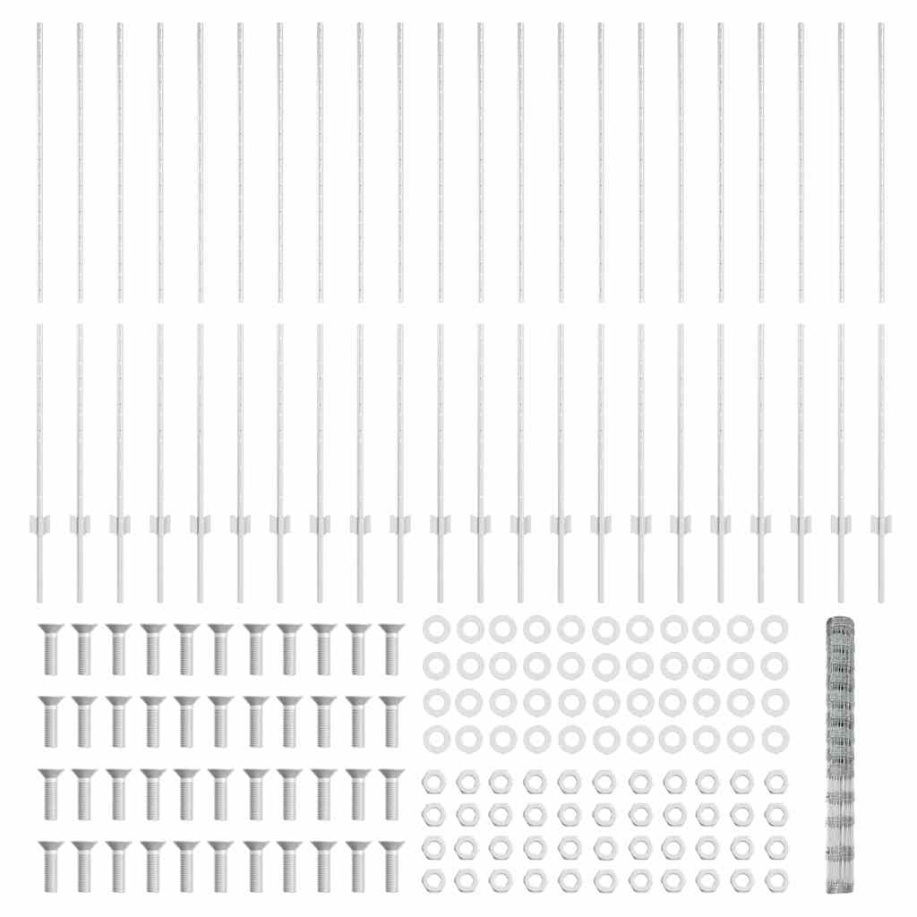 Hek met Paal Zilver 1,5 x 50 m Staal is nu te koop bij PeponiXL, paradijselijk wonen!